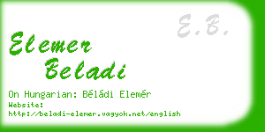 elemer beladi business card