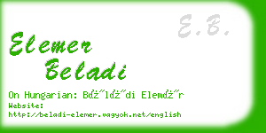 elemer beladi business card